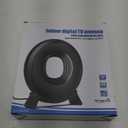 TV Antenna Indoor for Local Channels, 2025 Long Range Antenna for Smart TV 360 Reception,Digital TV Antenna for All Smart/Old TVs, Supports 4K 1080P HD VHF UHF Black