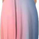 Women's Summer Maxi Dress Long Dress Casual Boho Sleeveless Strap Smocked Tiered Long Beach Sun Dresses (Pink, XL)