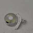 SWEETFULL Portable Stroller Fan with Display 4000mAh Battery Powered Mini Clip On Fan, 4-Speed Rechargeable Small Personal Cooling for Baby Car Seat Crib Travel - White