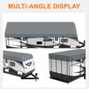 Camper Trailer Rv Roof Cover - Utility Travel Class A/B/C Pop Up Heavy Duty Covers 5th Wheel Sun Shade Motorhome Heat Equipment Motor Home Canopy Waterproof Tarp Heavy Hail Canvas,24.6 FT x12.5 FT