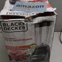 BLACK+DECKER 10-Speed Countertop Blender, Pulse Button, 6-Cup Glass Jar, Dishwasher-Safe, Stainless Steel Blade, Suction Feet