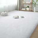 Fluffyrug White Shag Area Rug 9x12: Large for Living Room - Big Plush Fuzzy Carpet(White, 9x12 Feet)