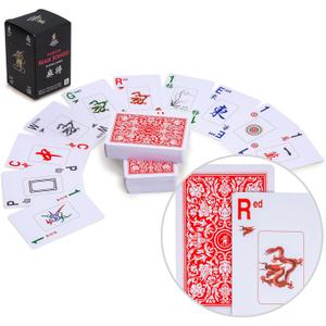 Yellow Mountain Imports American Mahjong Playing Cards - 178 Card Set (Red)
