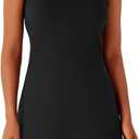 Womens Tennis Dress Athletic Dress with Built-in Shorts Pockets-Golf Workout Adjustable Straps Summer for Women Outfits (Black, L)