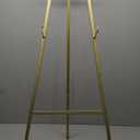 GRENTY Gold Easel Stand for Wedding Sign,No Assembly Required Metal Artist Easels for Display,Heavy Duty Welcome Poster Stands for Party,Painting