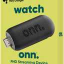 ONN Android TV 2K FHD Streaming Stick with Remote Control & Power Adapter WiFi HDMI Chromecast Built-in
