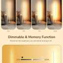 EDISHINE Minimalist LED Corner Floor Lamp with Remote, Set of 2 Modern Dimmable Mood Light, 57.5" Tall Floor Lamp for Bedroom, Living Room, 7 Color Temperature 2700-6000K, (White)