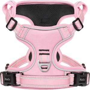 HEELE Dog Harness Dog Harness Small Dog No Pull Harness with Soft Handle Reflective Harness Adjustable, Pink, Small