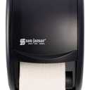 San Jamar Classic Plastic Tissue Dispenser, Toilet Paper Holder, Tissue Holder with Dependable Dispensing for Bathroom, Commercial, Office, Restaurants, Hospitals, Schools, 5.5 Inches, Black Pearl