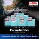 BNX TruFilter C7075 Cabin Air Filter, HEPA 99.97%, MADE IN USA, Compatible With Honda Fit, Scion FR-S; Subaru: BRZ; Toyota: 86