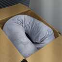 MOON PARK Pregnancy Pillows for Sleeping - 57 Inch U Shaped Full Body Maternity Pillow with Removable Cover - Support for Back, Legs, Belly, Hips - Pregnancy Pillow for Women - Grey