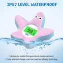 Baby Bath Thermometer, Digital Water Temperature Thermometers with 3 Color Backlit and Temperature Warning, Safety Bath Tube Thermometers Floating Toy for Infant, Toddler