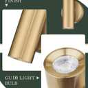 2-Light Wall Light, Brass Gold Wall Sconce, Indoor Up and Down Wall Lamp with Cover for Bedroom Bathroom Stair Entryway, Update WL4830-2W-BB-B