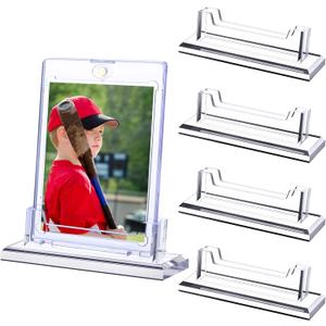 Yookeer 4 Pack Magnetic Card Holder Base TradingCard display Stand Protector Sleeves Protector Case Base for baseball, Case Standard Cards(Fits 35PT Magnetic Card Holder)