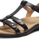 DREAM PAIRS Women's Flat Sandals with Arch Support Adjustable Strappy Comfort Walking Sandals Casual Summer Everyday Shoes 8