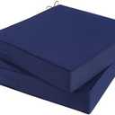MJIAIDEA Outdoor Chair Cushions Set of 2 for Patio Furniture 22x22x4 Inch Waterproof Patio Chair Cushion 3 Year Color Fastness Square Elastic Foam Garden Sofa Couch Pads with Ties and Handle,Blue