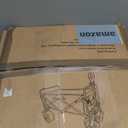 PASAMIC Collapsible Wagon 220 lbs, Heavy Duty Wagon Carts Foldable, Portable Wagons for Groceries, Beach Cart with All-Terrain Wheels & Drink Holders, Utility Wagon for Shopping, Sports, Camping,Black