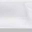 Aquatique 60 X 32 Single Threshold Shower Base With Left Hand Drain and Integral Right Hand Seat in White