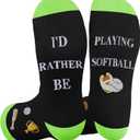 Softball Gifts, Softball Gifts for Team, Softball Gifts for Girls, Softball Mom Gifts, Softball Dad Gifts, Stocking Stuffers Softball Socks, Softball Gifts for Coaches, Gifts for Softball Players (Black)