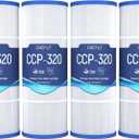 4-Pack CCP320 Pool Filter Cartridges, Compatible with Pentair Clean & Clear Plus 320, Replaces Pentair R173573, Pleatco PCC80-PAK4, 320 sq.ft