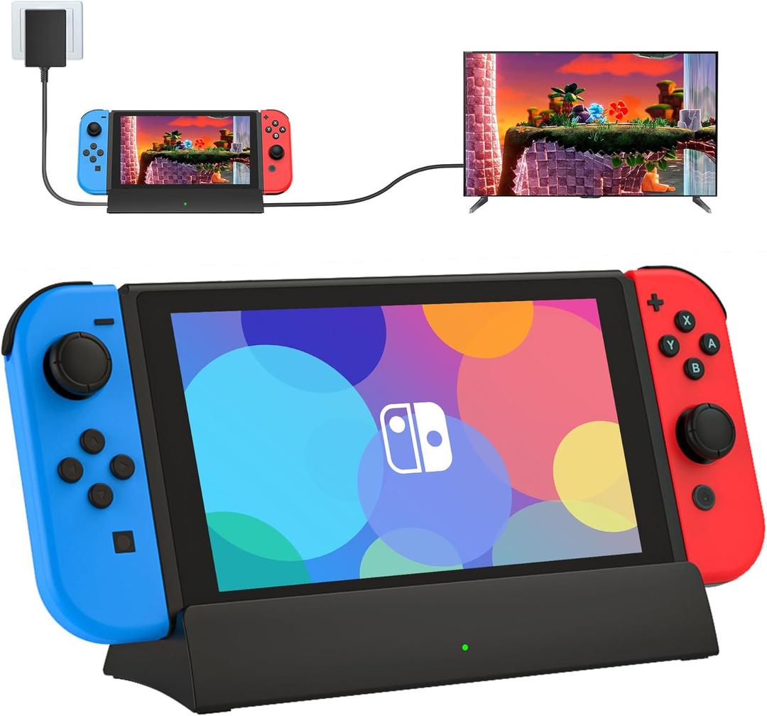 Upgrade TV Docking Station for Switch,Docking Station with 4K 1080P HDMI and USB 3.0 Port,Replacement for Official Switch Dock