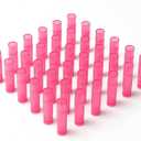 50Pcs Red Plastic Lipstick Containers with Caps 5g Empty Lip Balm Tubes DIY Lip Gloss Balm Stick Tube,Travel Refillable Cosmetic Lipstick Bottle for Lip Balms, Lipsticks, Chapsticks or Solid Perfume