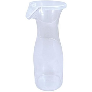 G.E.T. BW-1050-PC-CL-EC Plastic Juice/Beverage Decanter Jars with Lids, 16 oz, Clear (Set of 3)