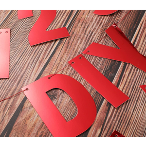 Red Casual Uppercase Ready Letters DIY Letter Kit Glitter Customizable Banner Letters Include for Birthday Halloween Christmas Wedding Valentine Party Decor(Bright Red) Pack Of 2