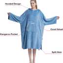 Hiturbo Surf Poncho Changing Towel Hoodie: Oversized Soft Hooded Beach Towel - Plush Swimwear Wetsuit for Pool Bath Swimming
