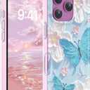 Magnetic for iPhone 16 Pro Case Cute for Women, [Compatible with Magsafe][Drop Protection] Slim Colorful Flowers Oil Painting Printed Girly Floral Phone Case for iPhone 16 Pro