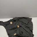 GORGLITTER Women's Flower Off The Shoulder Bodycon Maxi Dress Long Sleeve Ruched Dresses Wedding Guest Going Out Dress (Large, Black)