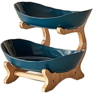 Layer Fruit Plate,Home Creative Snack Dried Fruit Basket Candy Dish Cake Stand Fruit Bowl(M)