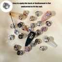 3D Stacked Rhinestone Nail Charms Luxury Multi Crystal Nail Art Jewelry for DIY Nail Art Design Decorations, Crafts, and Accessories (6 Colors 8 Pieces Each)