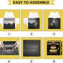 Gold Birthday Party Decorations Kit for Men,3pcs birthday Decorations for Men boys black and gold Balloon Boxes Birthday Party Favors