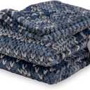 Berkshire Blanket Heated Throw Blanket, Grace Fur to Loftmink Reversible Electric Throw with 4 Heat Levels, Fast Heating Printed Throw for Couch and Bed, Auto Shut-Off Feature (50"x60")