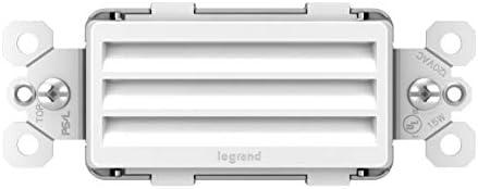 Legrand radiant NTLHORZWCC6 Horizontal Step Light Full Adjustable LED Night Light Outlet, For Hallways and Stairs, White (1 Count)