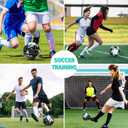 Youth Soccer Ball Size 3/4/5, Kids Outdoor Play Game Training Practice Soccer Ball for Teen Boy Girl Indoor Outdoor with 1 Pump 1 Net Bag and 1 Gift Box (White)