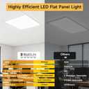 2 Pack 2x2 LED Flat Panel Light Drop Ceiling Office Fixture, 4800LM, 20W/25W/30W/35W/40W Selectable,3000K/3500K/4000K/5000K/6500K 5CCT,Dimmable (0-10V) for Shop,Commercial Warehouse,ETL Listed