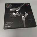 SHEZI 4-in-1, USB C Cable 10FT Compatible with Lightning Cable 90 Degree, Long Fast Charging Flat Nylon Braided for iPhone 16/15 Charger Cord, Multi Charging Combo with L/USB C/USB A Ports