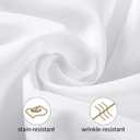 50pcs Polyester Cloth Napkins - 20 x 20 inch White Dinner Washable Napkins with Hemmed Edges for Restaurant/Wedding/Hotel(50,White)