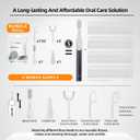 Dr. Emma Electric Flosser, Power Flosser for Adults Kids, Gum Stimulator, Teeth Cleaner, Reusable Flossing Tool with Toothbrush, Water Flosser Alternative, Purple