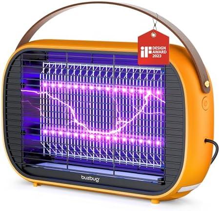 Buzbug LED Bug Zapper Indoor, 10 Years Lifespan Lamp Sustainable Less Power, Durable High-Voltage Electric Mosquito Zapper, Fly Trap Mosquito Trap, Fly Killer Fly Zapper (Orange)