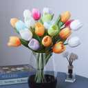 Buart Spring-Colors Tulip Flowers Artificial Luxury Big Tulip Valentine's Day Mother's Day Easter Home Kitchen Wedding Decorations(11pcs) (Luxury Series)