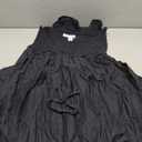 Amazon Essentials Womens Regular-Fit Cotton Sateen Smocked Bodice Midi Dress (Large, Black)