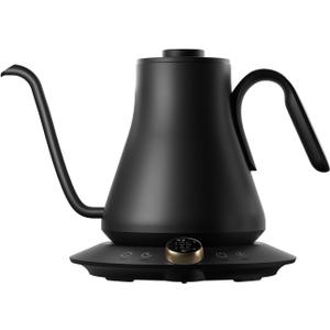 Cocinare Electric Gooseneck Kettle with Temperature Control, Pour Over Coffee & Tea, 1200W for 180-sec Quick Boil Time, Stainless Steel Kettle Water Boiler, 30oz/0.9L (Black)