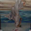 Yihui Arts Beach Metal Wall Art - Stunning Dancing Lady Aluminum Artwork Picture for Coastal Decor (32"L x 24"W)