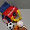 Baby Boy Toys 6-12 Months  My First Sports Bag Musical Infant Toys with 4 Sensory Balls  Basketball, Football, Baseball, Soccer  Rattle, Squeaker, Mirror for 3-6-9-12 Month Old Baby Christmas Gifts