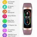 Fitness Tracker with 24/7Heart Rate, Blood Pressure, Sleep Tracking, Calorie, Activity Tracker with 1.1" AMOLED Color Screen, Waterproof Step Tracker for Android iPhones Women Men