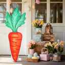 4 ft Large Easter Carrot Cardboard Cutout Easter Party Decoration Stand up Carrot Cardboard Centerpiece PVC Photo Booth Prop Backdrops for Egg Hunt Spring Party Supplies