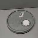 Meranti 5 Gallon Pail Lid with Pour Spout and Gasket | fits 3.5, 5, 6, 7 gallon buckets (1 Pack, Gray)